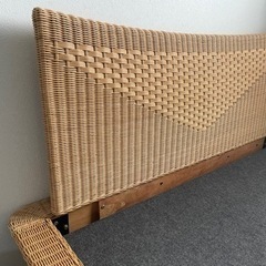籐　ラタン　ダブルベット  フレームの画像