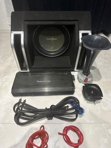 十二型拡声器ラッパTwitterサウンドアンプと配線。