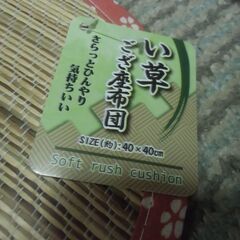 い草 ござ 座布団 & い草 枕 ２点 セット （未使用）お譲りします。＊石川県＊美川より＊期間限定の画像