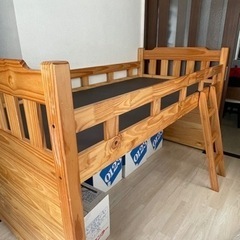 【子供用】ロフト型シングルベッド