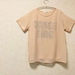 シースルー ロゴTシャツ Lサイズ