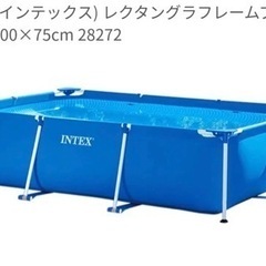 プール　INTEX  1回のみ使用　フタ付の画像
