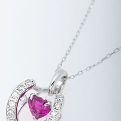 Dancing Stone K18WG ルビー・ダイヤモンド ネックレス 品番d22-49
