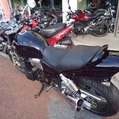 NO.4764　イナズマ４００　油冷４サイクル４気筒４００ｃｃ　ヨシムラ４本出しマフラー　ビキニカウル　ブラック　 ☆彡の画像