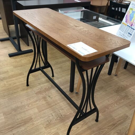 ★ジモティ割あり★  ワークテーブル ブラック×ブラウン H88×W110×D40 クリーニング済み KJ2601