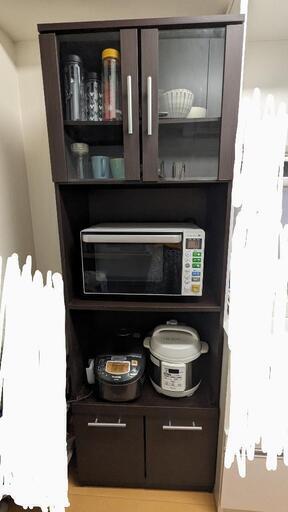 【土日or8/28〜8/30引き渡し希望】食器棚　ブラウン　木製