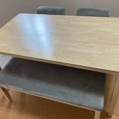 【値下げ】9/3(日)〜9/9(土)まで[幅140] ダイニングセット 4点セット ダイニングテーブルセット ベンチ チェア テーブル