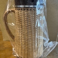 象印　冷茶ポット　籐　レトロ