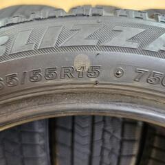 中古タイヤ BRIDGESTONE  BLIZZAK  VRX 165/55R15 75Q   デイズ　ルークス　NBOX 　フレア　ek　アトレー　等　　a36の画像