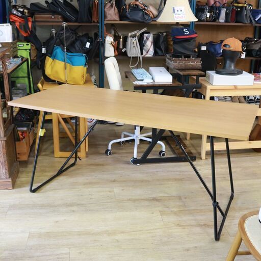 178)無印良品 折りたたみテーブル 幅160cm オーク材 天然木 ダイニングテーブル ワークテーブル ナチュラルデザイン 参考価格29,900円