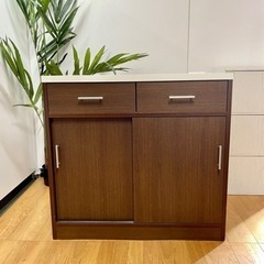 🌟激安‼️セール開催中💥　キッチンカウンターレンジボード　食器棚...