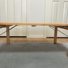 無印良品　パイン材ローテーブル（折りたたみ式）の画像