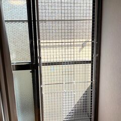 猫脱走防止用フェンス制作セット　ペットガード　ワイヤーネット　突...