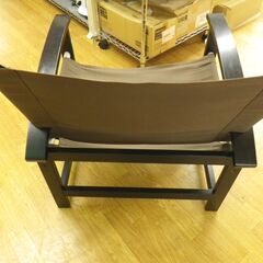 お値下げ！アームチェア 1人掛けチェア 幅63cm 奥行60cm 高さ72cm ブラウン×ブラック キャプテンチェア 札幌 西岡店の画像