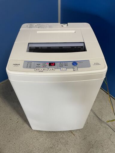 【格安】AQUA 6.0kg洗濯機 AQW-S60E 2013年製 通電確認済み 良品 早いもの勝ち！ 引取歓迎 配送OK