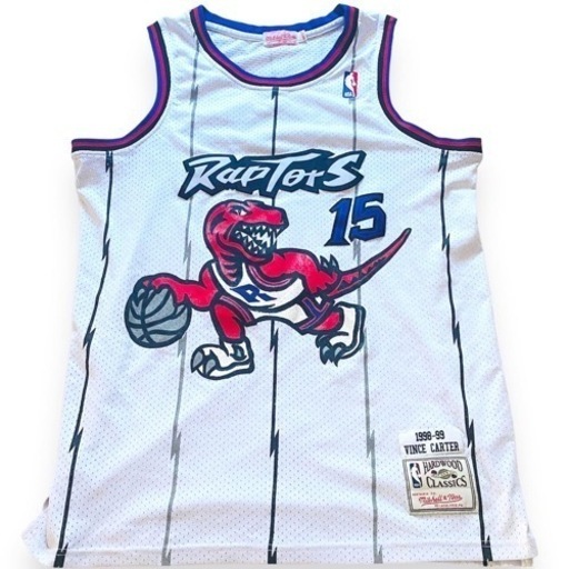 【美品】ヴィンスカーター　トロントラプターズ　刺繍ロゴユニフォーム