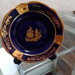 リモージュ　金彩　濃紺の灰皿