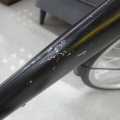 26インチタウンサイクル 変速なし 後カゴ付き ノーパンク エアレスタイヤ 中古 自転車 モノ市場半田店119の画像