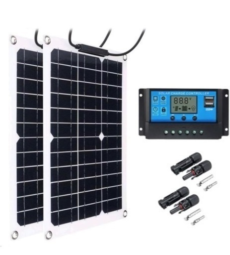 ソーラーパネル600W18Vフレキシブルで効率的な太陽光発電バッテリー充電   2枚