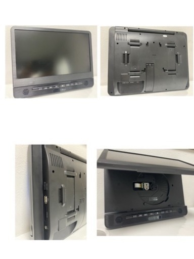 ヘッドレストモニター 12インチ DESOBRY ポータブルDVDプレーヤー 後部座席 車載 DVDモニター
