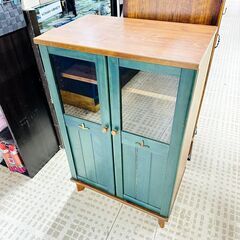 4/14家具 食器棚 ビンテージ 3段 収納