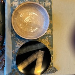 萩焼き　塗り物　ミントンのお皿