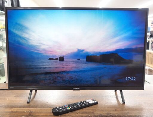 2023年 8月購入品　SHARP/シャープ AQUOS 2T-C32EF1 android TV 32インチ液晶テレビ 2023年製 ネット動画・HDR対応