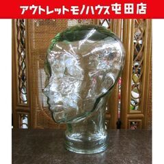 ガラス製ヘッド 店舗什器 マネキン ディスプレイ グリーン色系 ...