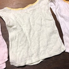 ハンドメイド前掛けスタイ3枚　使用薄の画像