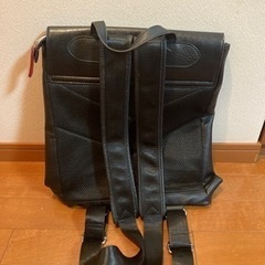 合皮リュックサック　黒の画像