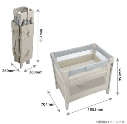 美品　7月購入　ココネルエアーAB ホワイト　ベビーベッド　