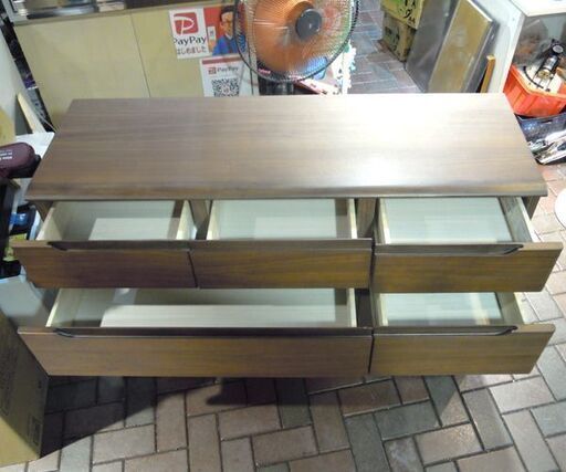 ニトリ ローチェスト アルナス120-4LC MBR ミドルブラウン 4段チェスト 幅121cm 札幌市東区 新道東店