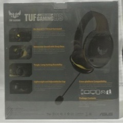 ASUS ゲーミングヘッド セット TUF Gaming H5 / H5 Discord バーチャルサラウンドサウンド,デュアルマイク付の画像