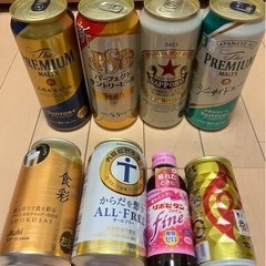 ビール500ml4本+340ml1本＋その他オールフリー350ml+リポビタンファイン1本+キリンFIRE缶コーヒー1本(8本)の画像