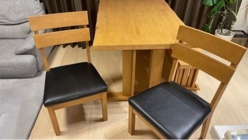 4人掛けダイニングテーブルセット［ナチュラルウッド］