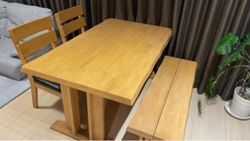 4人掛けダイニングテーブルセット［ナチュラルウッド］