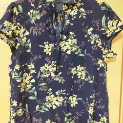 新品　花柄プリントブラウス XL