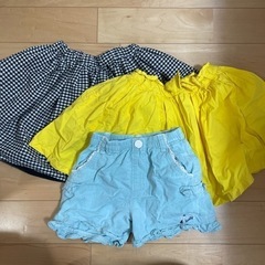 女の子スカート、ショートパンツ110から120