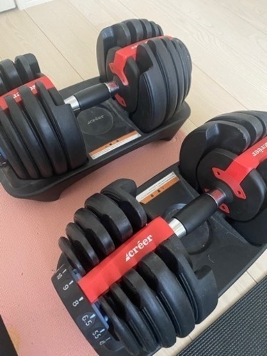 可変式ダンベル　24kg×2 、トレーニングベンチ インクラインベンチ