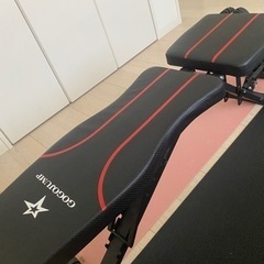 可変式ダンベル　24kg×2 、トレーニングベンチ インクラインベンチの画像