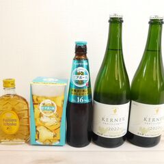 【値下げ5000円→4700円】お酒　まとめ売り　グラス付き（缶ビール　ワイン　ウイスキー　ハイボール　缶チューハイ　など）の画像