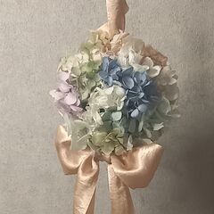 「あじさいのボールアレンジ」プリザーブドフラワーアレンジ体験レッスン♪の画像