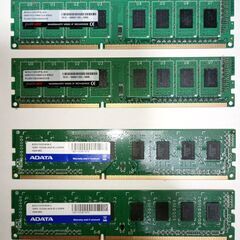 DDR3 PC1333 デスクトップ用メモリー　4GB×4個