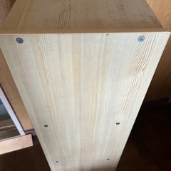 スリムな3段BOX  ナチュラルな木目調の画像