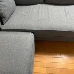 オットマン付きソファ【値下げ】の画像