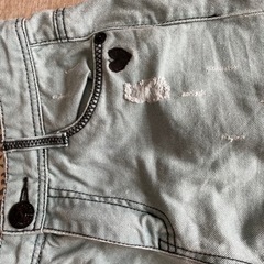 ヒョウ柄 ライトデニム 足首ヒョウ柄 の画像