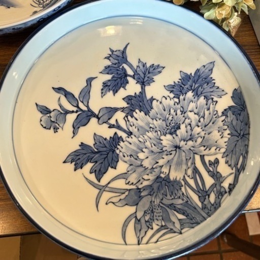 大皿 花 牡丹 芍薬 31cm