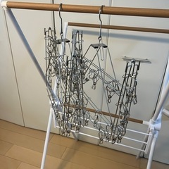 2セット：オールステンレス角ハンガー(24ピンチ) ニトリ製の画像