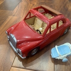 シルバニア　赤い車とベビーカー
