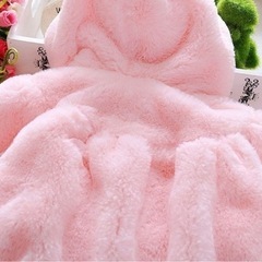 女の子用　フード付きコートの画像